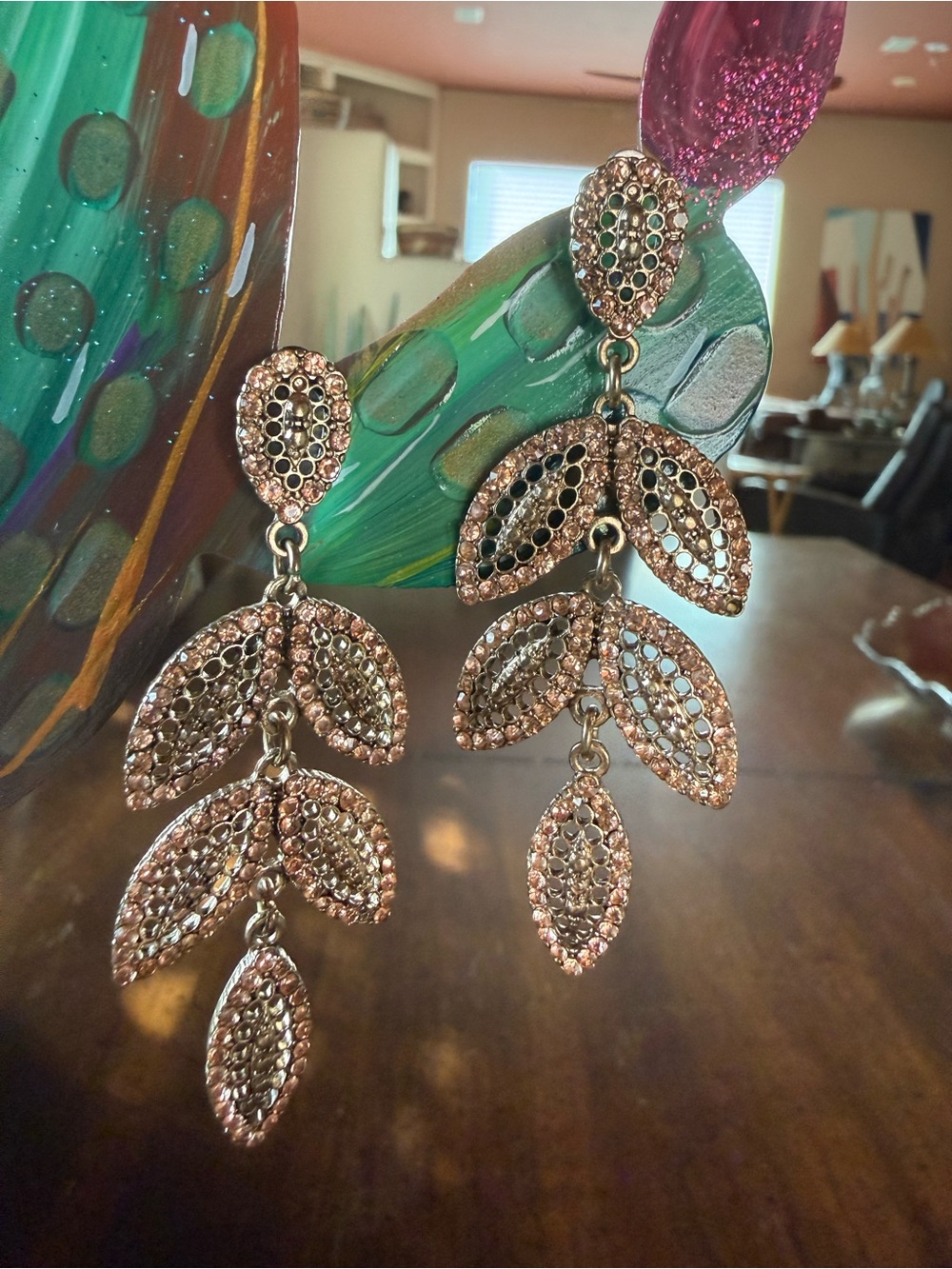 Gold/Rose gold colored earrings